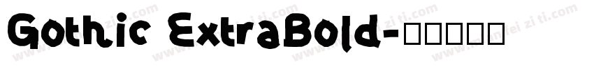 Gothic ExtraBold字体转换